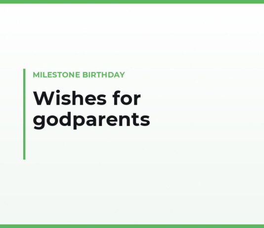 Milestone birthday wishes for godparents in your own words — for a godmother, for a godfather, and from a grown-up godchild